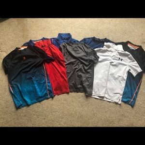 Lot of 8 athletic shirts- boys size M-L
